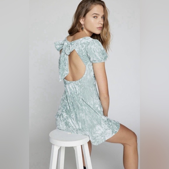 Kimchi Blue Urban Outfitters NWOT Jill Velvet Mini Dress - Picture 8 of 10